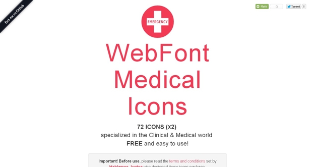 WebFont Medical Icons