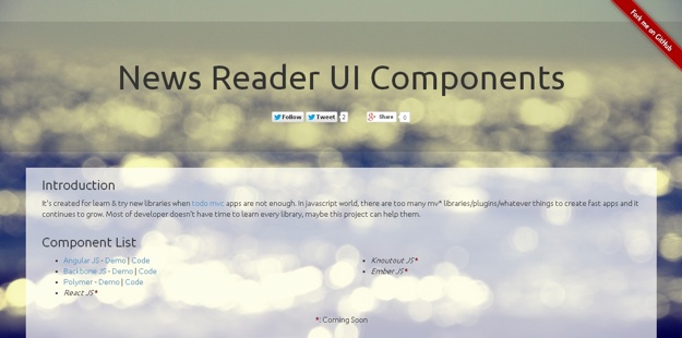 UI News Reader Components